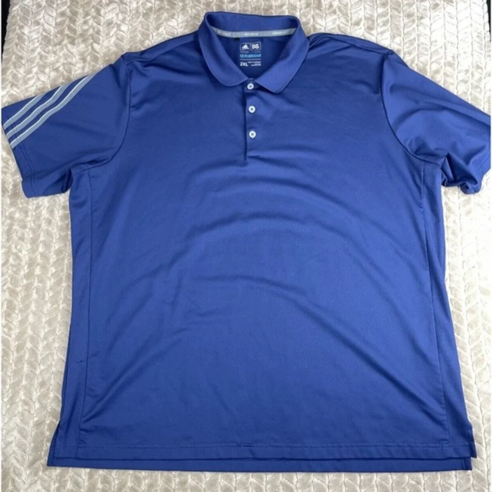 Adidas Polo Shirt Mens XXL Blue B32533 Climacool Golf Active Athleisure